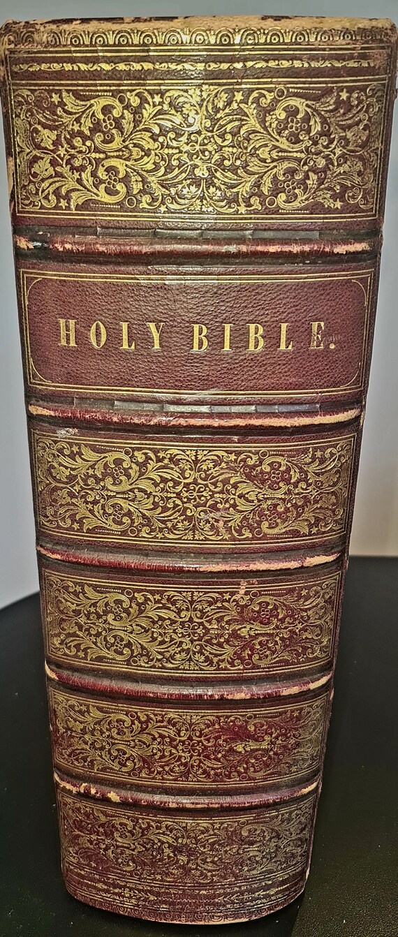 Antique Circa 1860 Holy Bible Old Testament Reverend Robert 