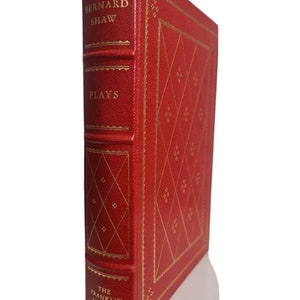 Vintage Bernard Shaw Plays Quarter Leather binding Franklin Library 1979