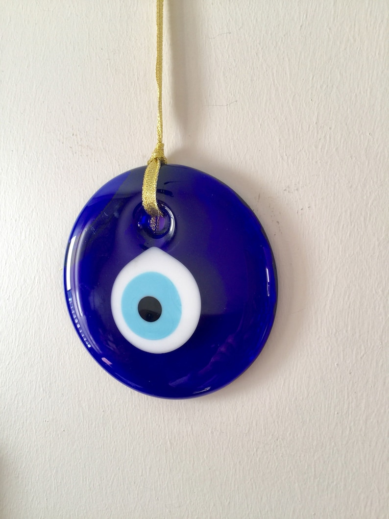 Glass Evil Eye Wall Hanging Turksih Protective Talisman Etsy