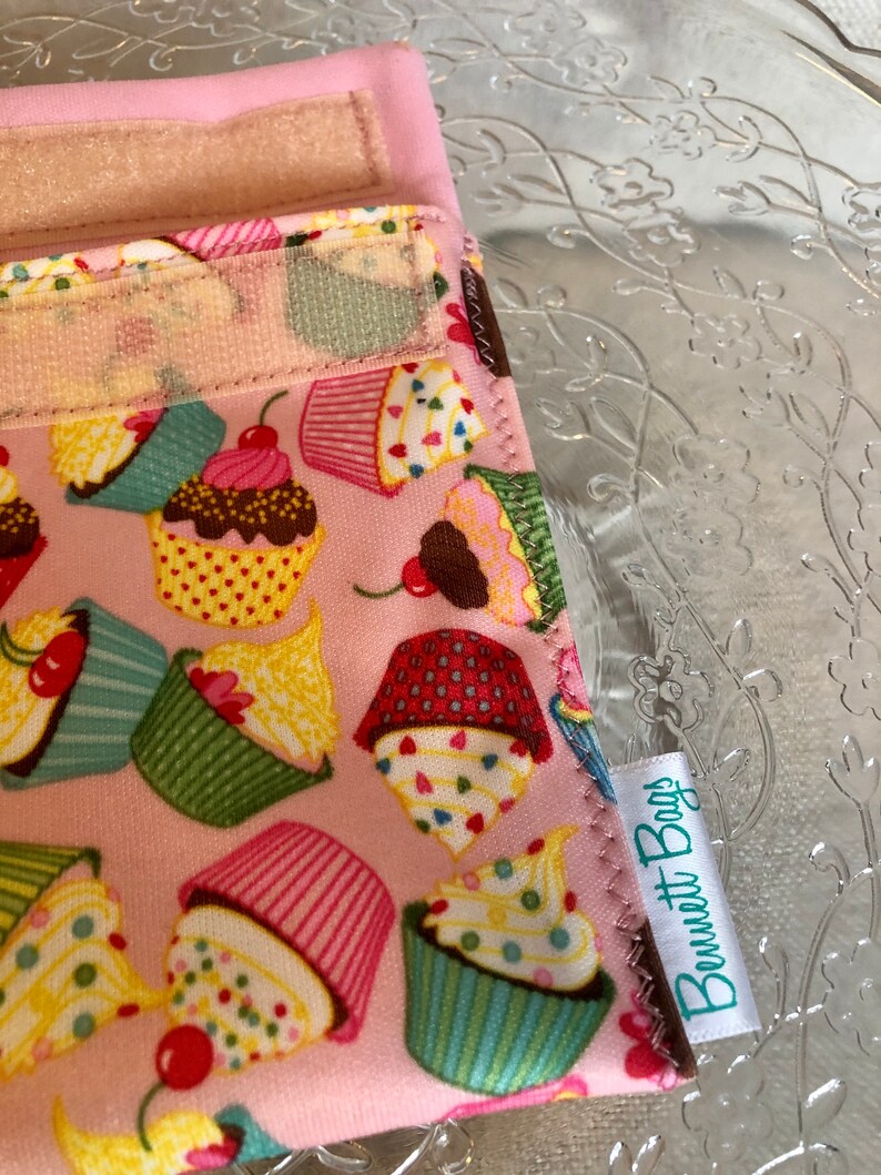 Food Safe Eco-Friendly and Quality Made Washable Velcro FlipTop Closure BennettBags Reusable Snack Bag made with PUL Waterproof Fabric