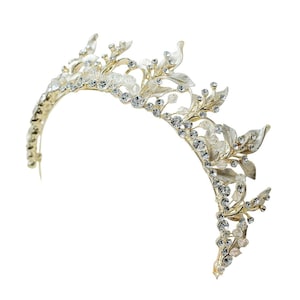 Tiara da sposa, corona da sposa, accessori da fata, quinceanera, copricapo da sposa principessa, copricapo per i sedici anni AVRIL© Champagne