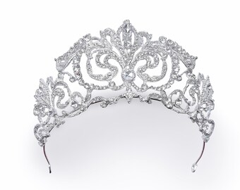 Couronne Mariée événement Couronne Princesse Femme - Diadème Or Avec Strass - Cadeau Mariée, Anniversaire, Bal - Style Reine Couronne En Or Femme