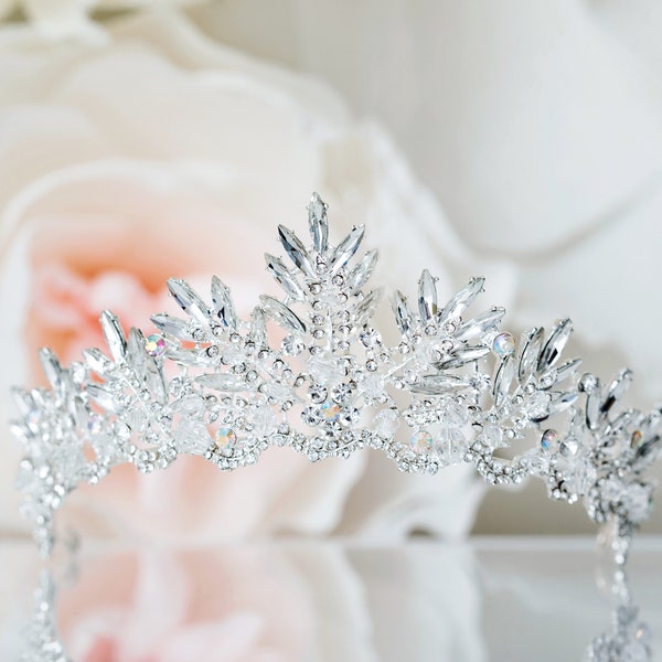 Frozen Tiara, Winter Brides, Bridal Crown, Birthday Gifts  NATASHA© Wedding Headpieces, Snow Queen Wedding Accessories