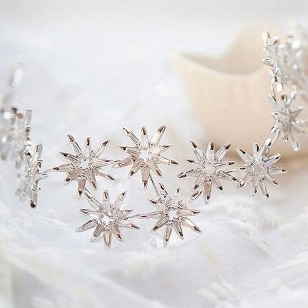 Star Hairpiece, Celestial Headband, Bridal Headpiece, Bridal Hairpiece, STARBRIGHT HALO©, Prom Accessories, Star Heapiece