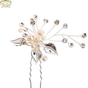 Bridal Hairpins, Wedding hairpiece, Bridal combs,TRILLIUM HAIRPINS© Bridal Prom Headpieces Silver Wedding Combs Rose Gold Accessories