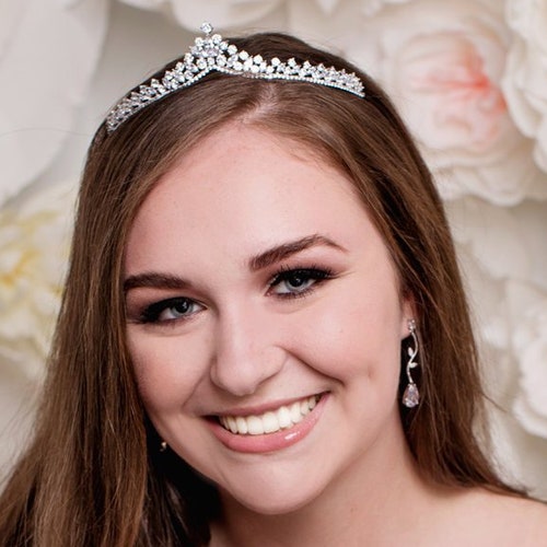 Wedding Tiara, Small Tiara, Bridal Crown, Headpiece, CZ Hairpiece, Halo, Frontlet, The CHANTAL shops Tiara©
