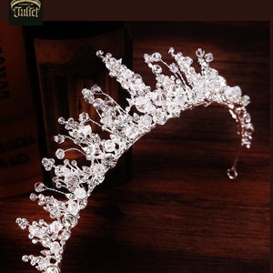 Diadème d'Elsa, couronne de princesse, diadème de mariée, mariage glacé, reine des neiges, hiver, couronne d'anniversaire ALINKA©