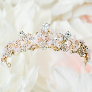 Pink Tiaras Birthday Sleeping Beauty Bridgerton Crowns Disney Princess Bridal Headpieces, MARILLA©, Sweet Sixteen, Prom