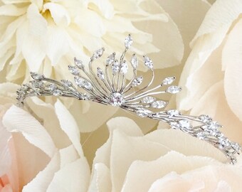 Tiaras Swarovski Crystal Bridal Crowns First Communion Headpieces Accessories, Wedding Hairpiece, CARYS Prom