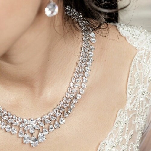 Wedding Necklace Set, Bridal Jewelry, Quince Necklaces, Buy Bridal