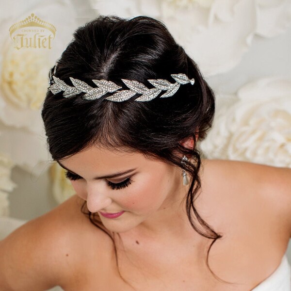 gold laurel headpiece