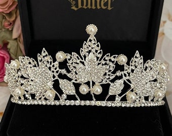 Maple Tiara, Wedding Crowns, Leaf Tiara, Bridal Crowns, Leaves, Buy Wedding Tiaras, Canadian,  Birthday,  SILVER MAPLE© Accessories