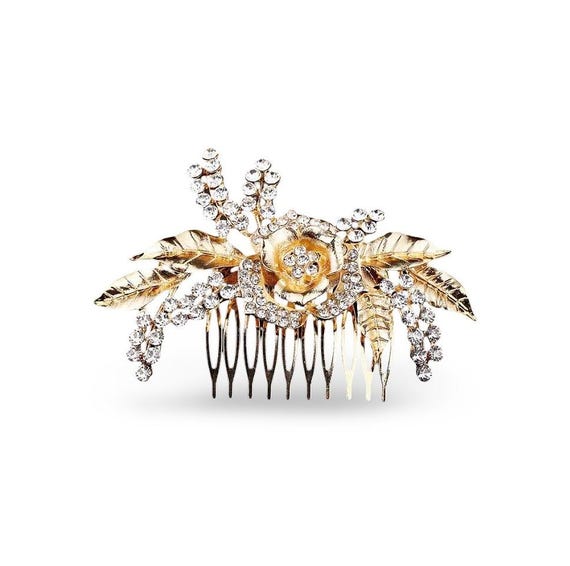 Tacori Gold Bridal Crystal Hair Comb Amazon.com : Foyte Crystal Bride Wedding Hair Comb Silver  main image 4