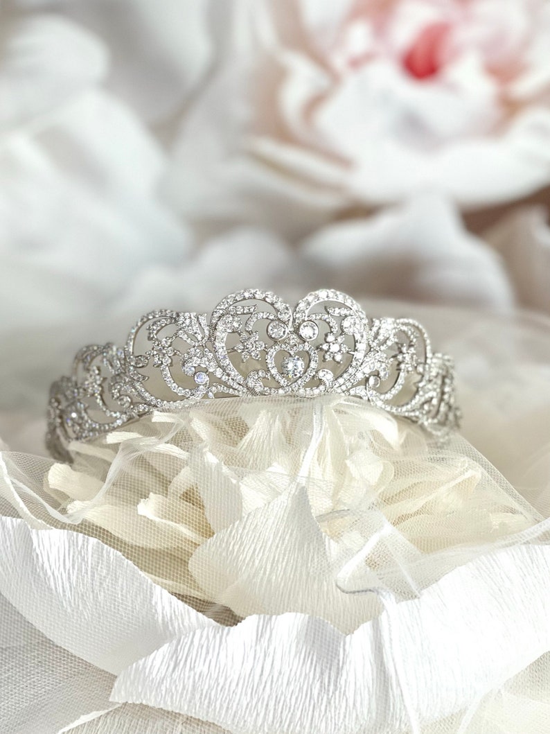Diana Wedding Tiaras DIAMANTE Princess Tiaras Royal Tiaras Etsy
