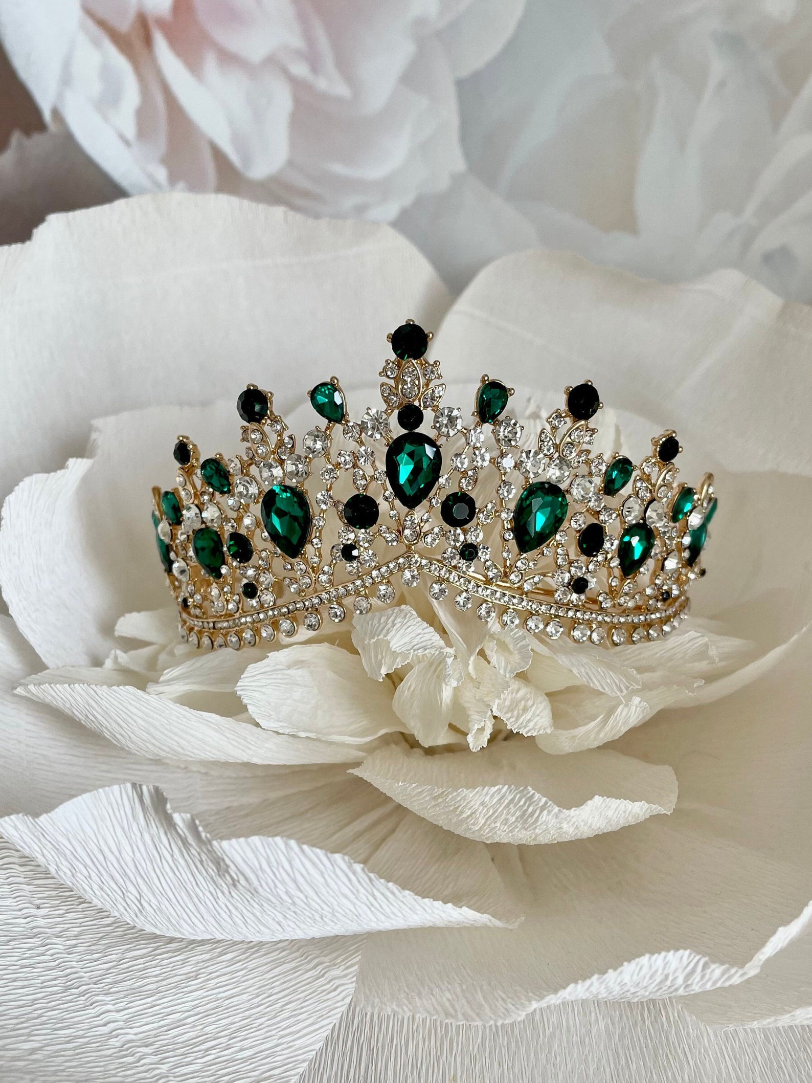 Green Tiaras Bridal Tiaras Birthday Tiaras Princess Tiaras Etsy Canada