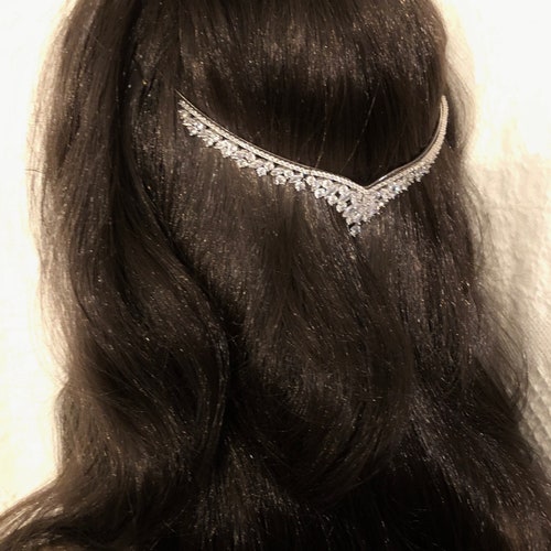 Wedding Tiara, Small Tiara, Bridal Crown, Headpiece, CZ Hairpiece, Halo, Frontlet, The CHANTAL shops Tiara©