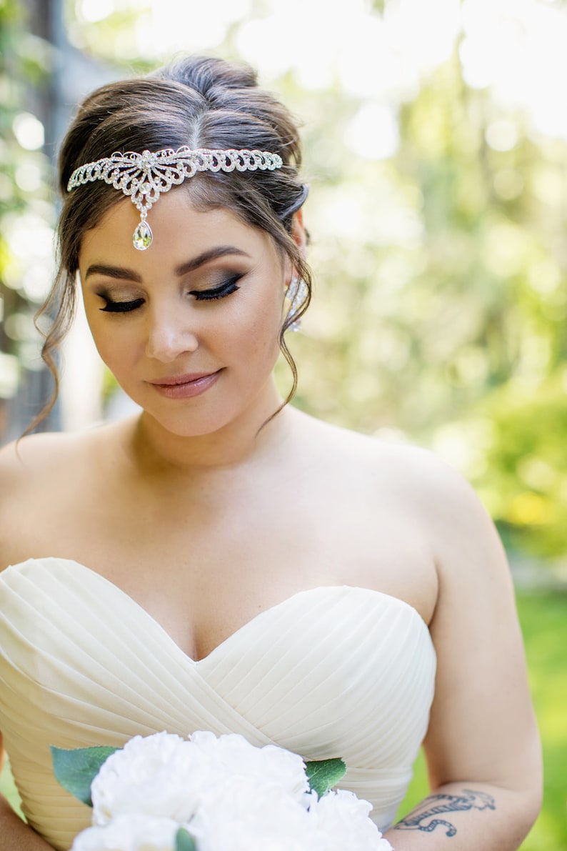 bridal forehead headpiece