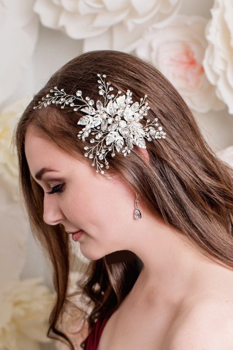 bridal headpiece for bun