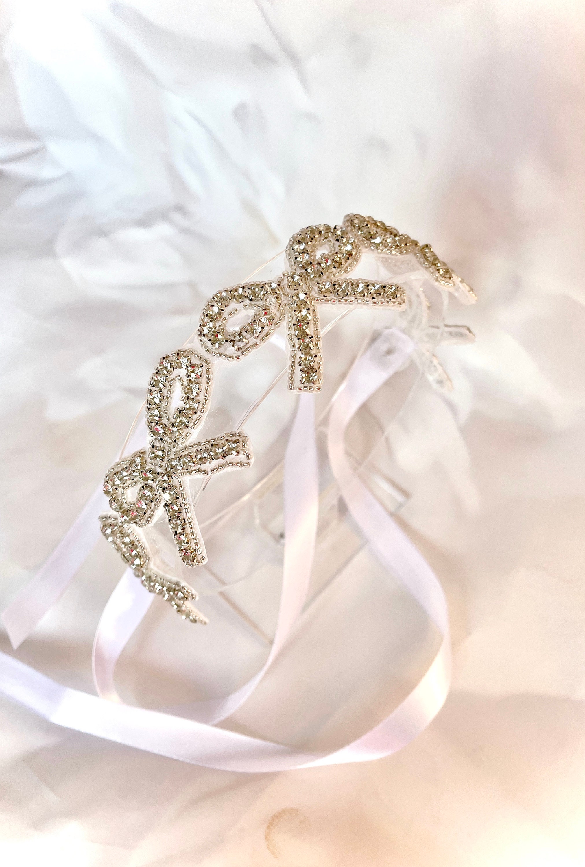 ? Rhinestone Bow Wedding Party Headband Bridal Tiara Rhinestone Bow Wedding Headband: Bridal Tiara Headpiece - Etsy main image 4