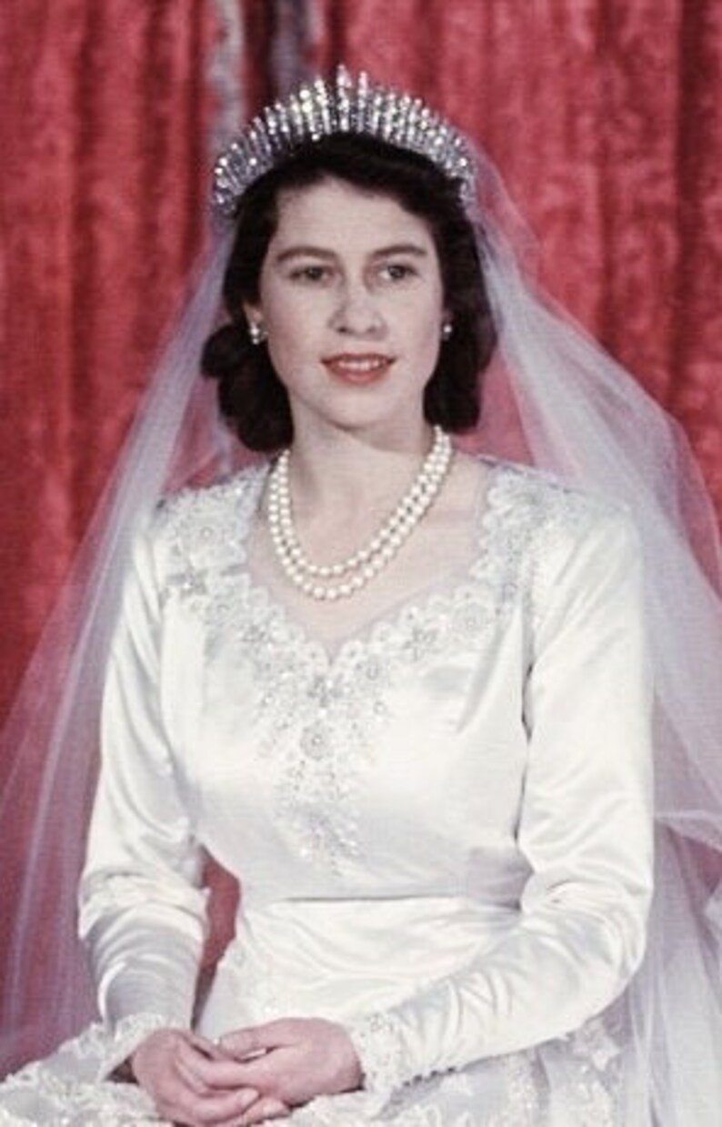 Queen Elizabeth Crown Wedding Tiara Bridal Tiara British Etsy
