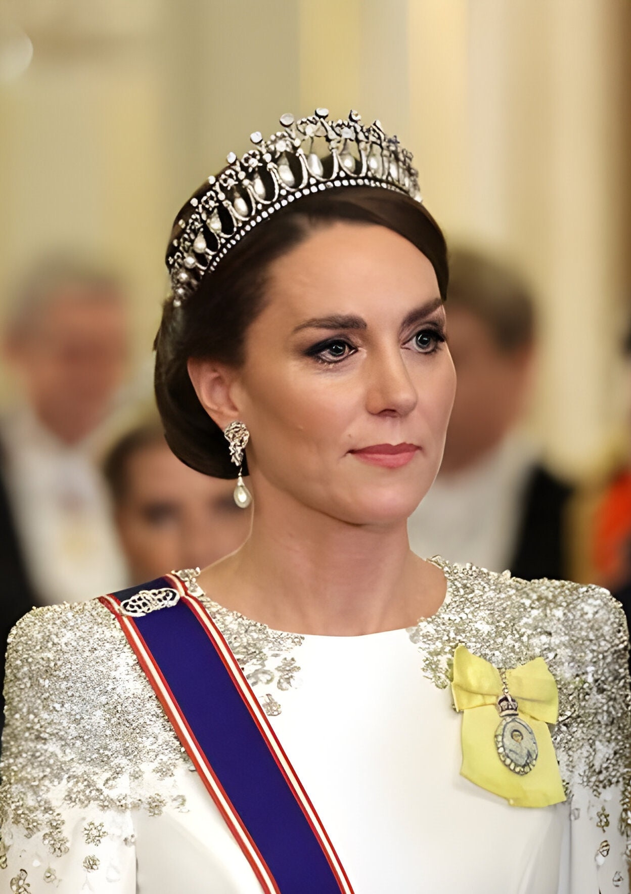 Princess of Wales Kate Coronation Earrings, "diamond and South Sea Pearl" Middleton Bridal Jewelry, Diana Earring, Wedding Accessories - Etsy
