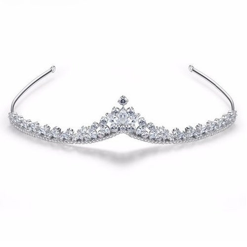 Wedding Tiara, Small Tiara, Bridal Crown, Headpiece, CZ Hairpiece, Halo, Frontlet, The CHANTAL shops Tiara©