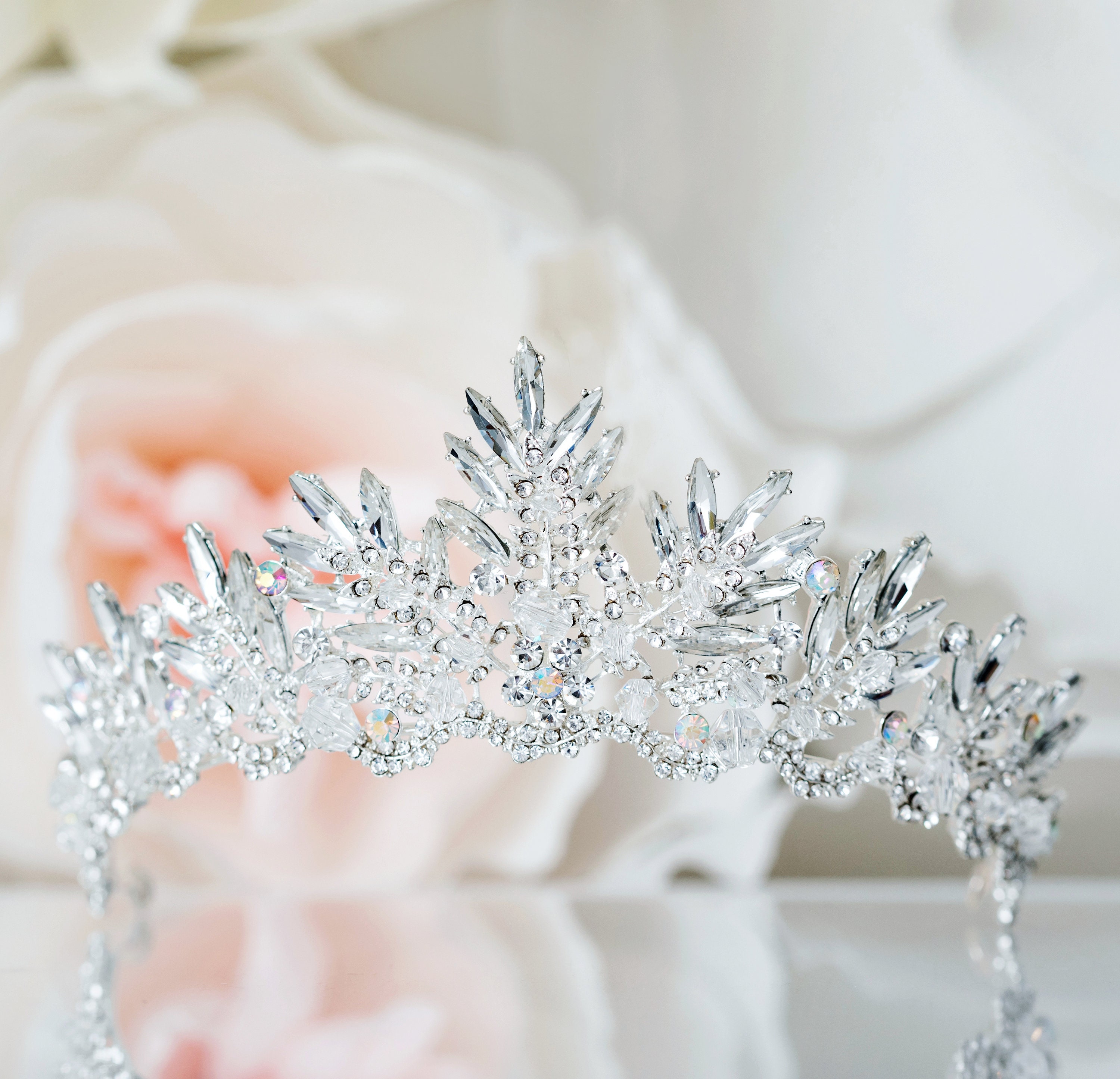 Crystal Frozen Tiara, Winter Brides, Bridal Crown, Elsa  display picture 1