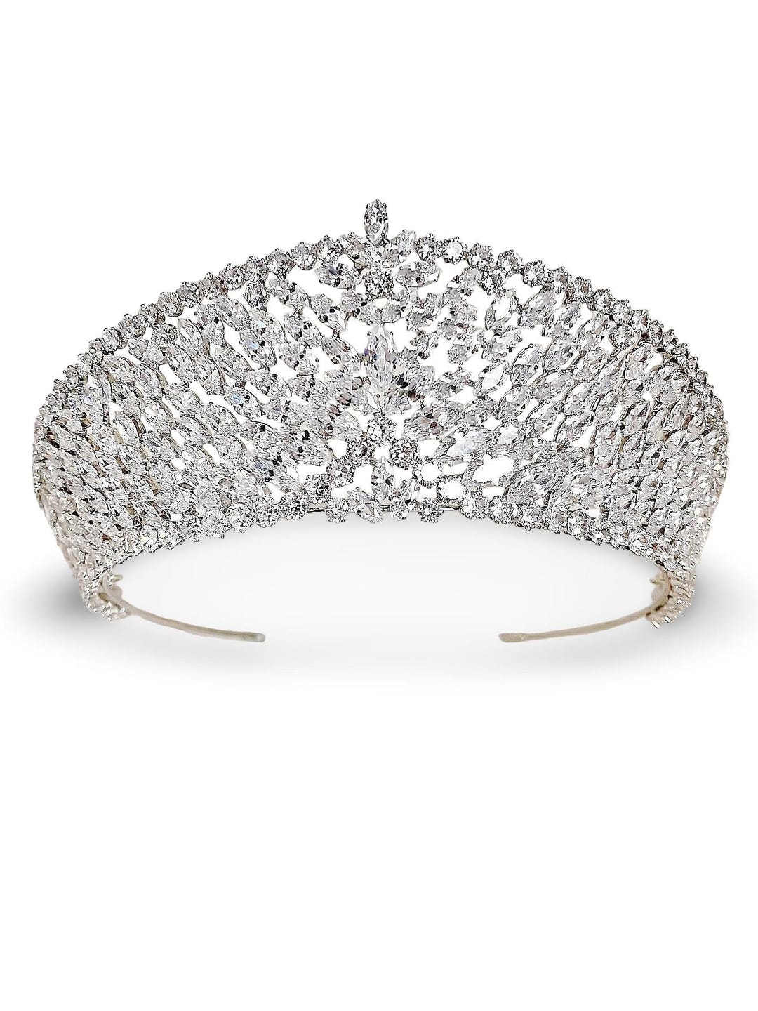 ANASTASIA Tiara Luxury Bridal Swarovski Wedding Dress Crown - Etsy