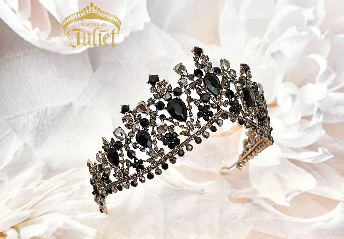 Black Tiaras Halloween Tiaras Birthday Crowns Cosplay Tiaras Etsy