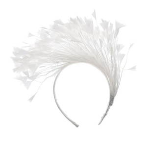 Feather Headpiece, Bridal Boho Fascinator, Wedding Vintage Halo Headband, Black Hairpiece, OPERA©, Coslplay Fairy