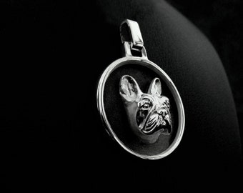 French Bulldog Necklace Silver 925 , french bulldog , frenchie , pendant french bulldog , frenchie pendant, pet, NOT INCLUDE CHAIN