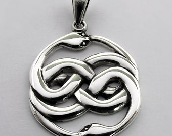 Wuivre Auryn Pendant 925 sterling silver J'ai dit l'histoire sans fin Ouroboros uroboro Fuchur celtic