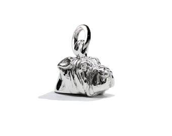 SharPei Shar Pei pendant, shar pei necklace, silver 925, sterling silver shar pei jewelry, pet lovers shar pei gift, sharpei sterling silver