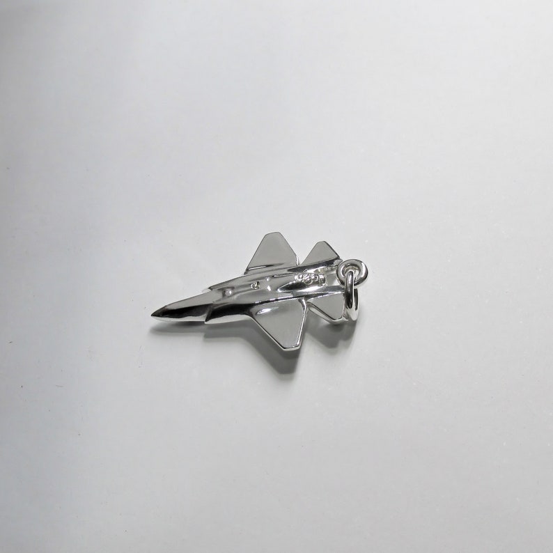 F35 F-35 jet pendant 925 silver necklace Lockheed Martin F-35 Lightning II multirole fighter plane F35 x-35 zdjęcie 6