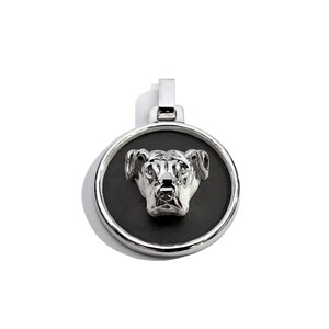 Pitbull Necklace, Silver 925 pit bull jewelry, pitbull pendant flopy ears, pitbull natural ears jewelry pet pitbull lovers NOT INCLUDE CHAIN