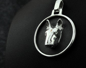 Necklace Bull Terrier Silver 925, bull terrier bullterrier pendant bull terrier bullterrier pendant, pendant sterling pet, NOT INCLUDE CHAIN