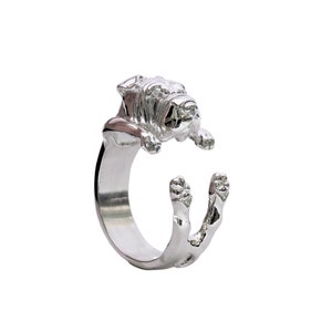 Shar Pei Ring, 925 Silver Shar Pei, Shar Pei hug ring, Shar Pei, adjustable Shar Pei ring, shar pei ring, sharpei