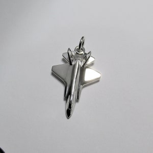 F35 Anhänger F-35 Silber 925 3,1 31 mm cm 1,25 Zoll Lockheed Martin F-35 Lightning II Anhänger Unisex