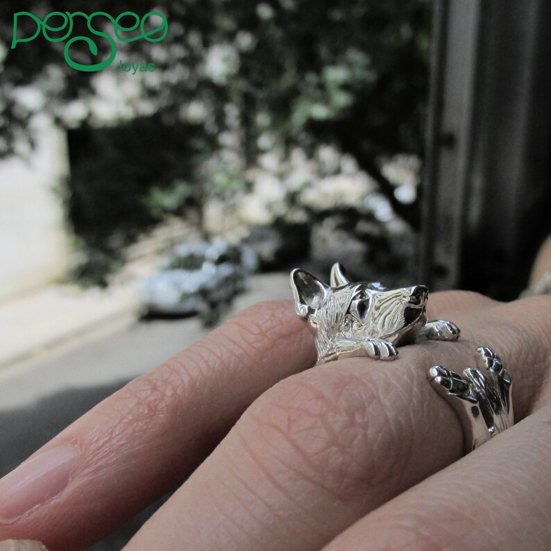 adjustable German Shepherd ring Deutscher Sch\u00e4ferhund jewelry gifts Pet Silver German Shepherd ring 925 Alsatian ring Berger hug ring