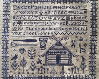 Baba Yaga Muster | Kreuzstich Stickmuster | PDF-Download