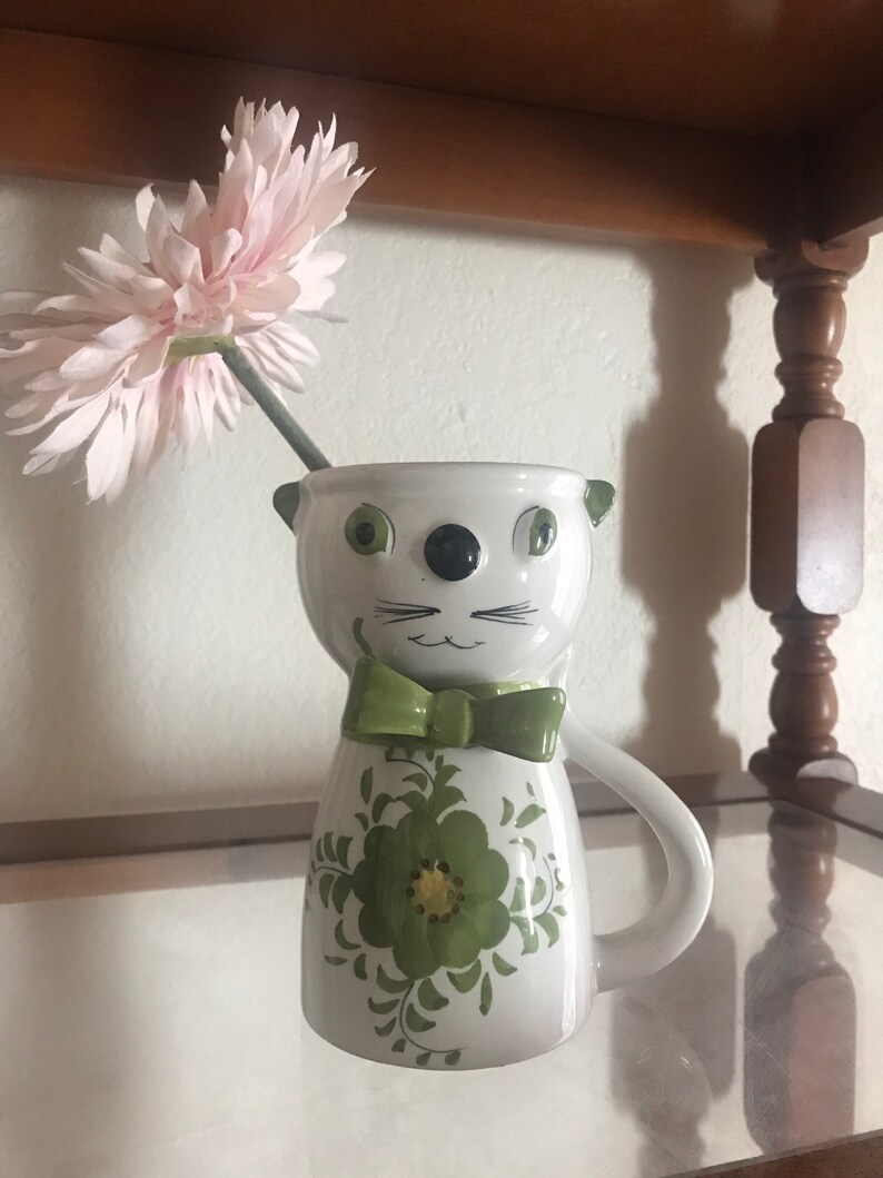 Vintage Ceramic Cat Vase Vintage FTD 1979 Vase Etsy