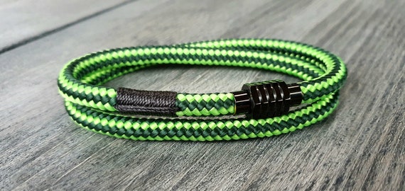 Black Sailing Rope Bracelet Mens Womens Handmade Nautical Bracelet 