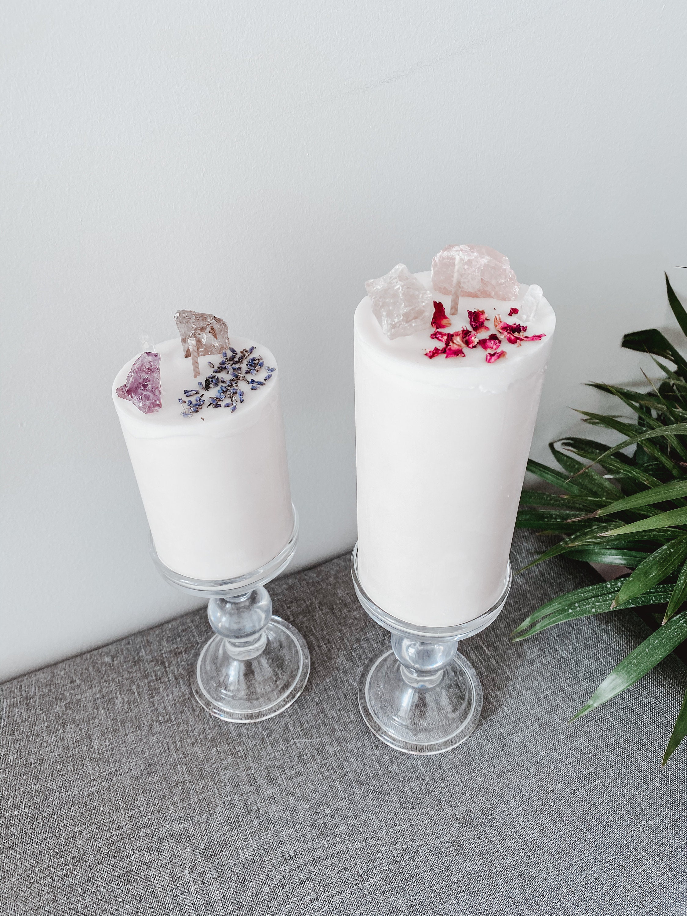 Crystal Pillar Candles Etsy