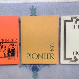 Assorted Vintage Somerville NJ High School Pioneer Yearbooks, 1960s-1980s