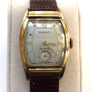 【1940年代頃】ベンラス BENRUS ミリタリー風 ヴィンテージ手巻き腕時計 1940年代のヴィンテージベンラス手巻きメンズ腕時計 - Etsy 日本