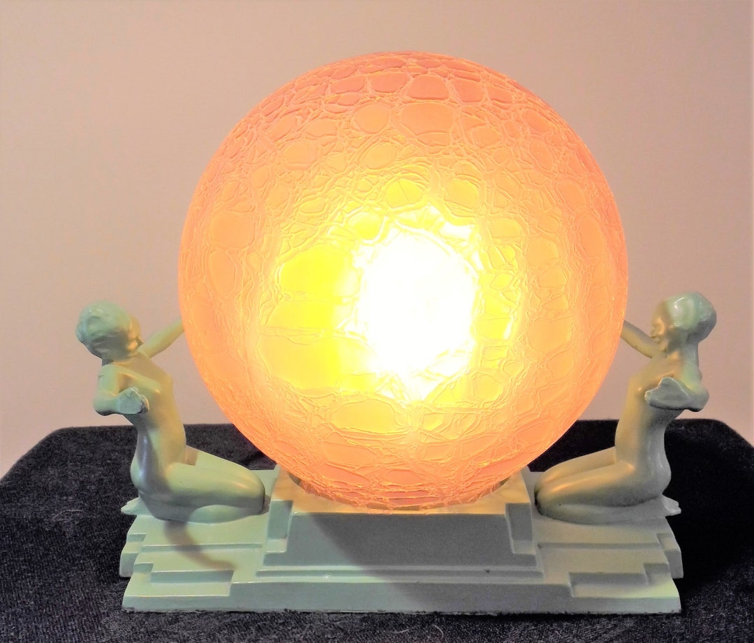 1920s Frankart Art Deco Embracing Nymphs Accent Lamp Model L230 - Etsy
