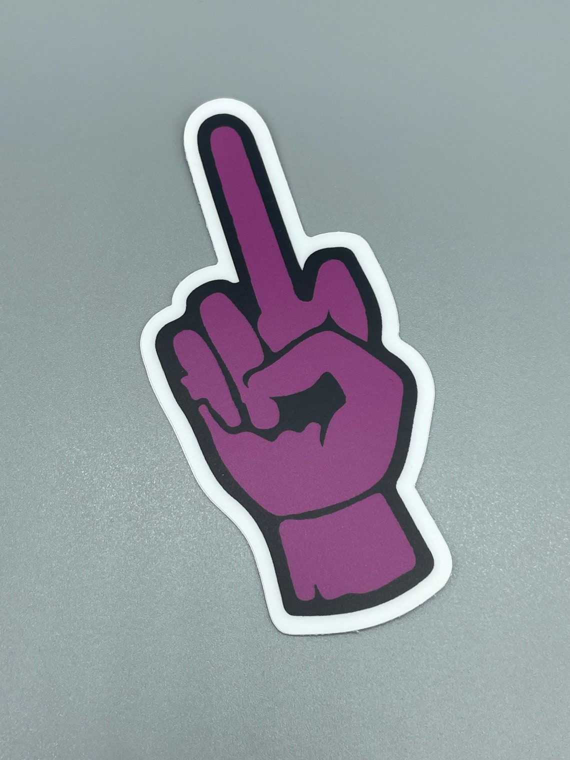 Pink Middle Finger Sticker - Etsy