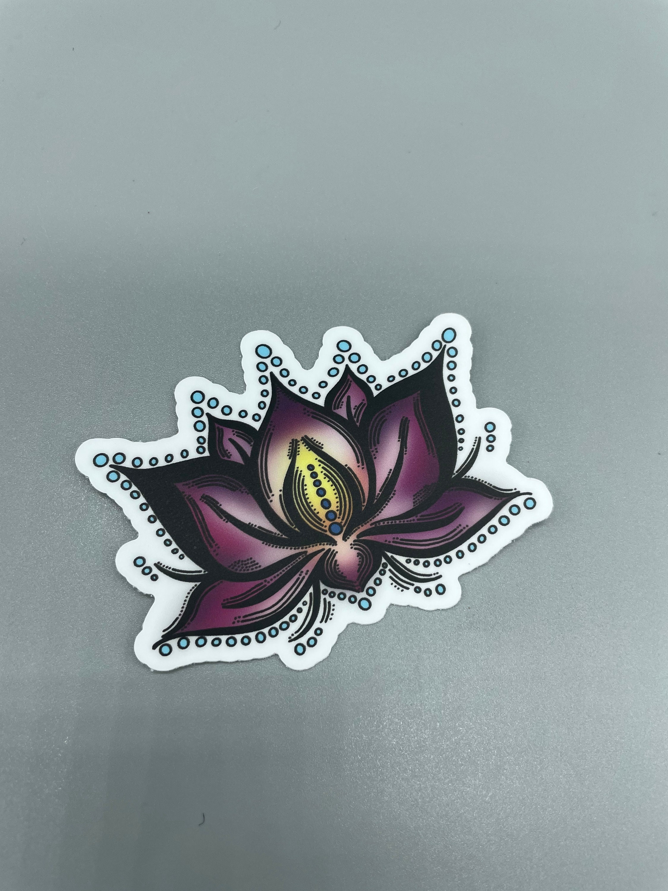Sticker Lotus Lotus Flower Sticker - Etsy