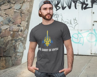 The Ghost of Kyiv - Printed T-shirt, Ukrainian patriotic t-shirt, support Ukraine tee, Ukrainian gift, Ukrainian Shirt, Stand with Ukraine