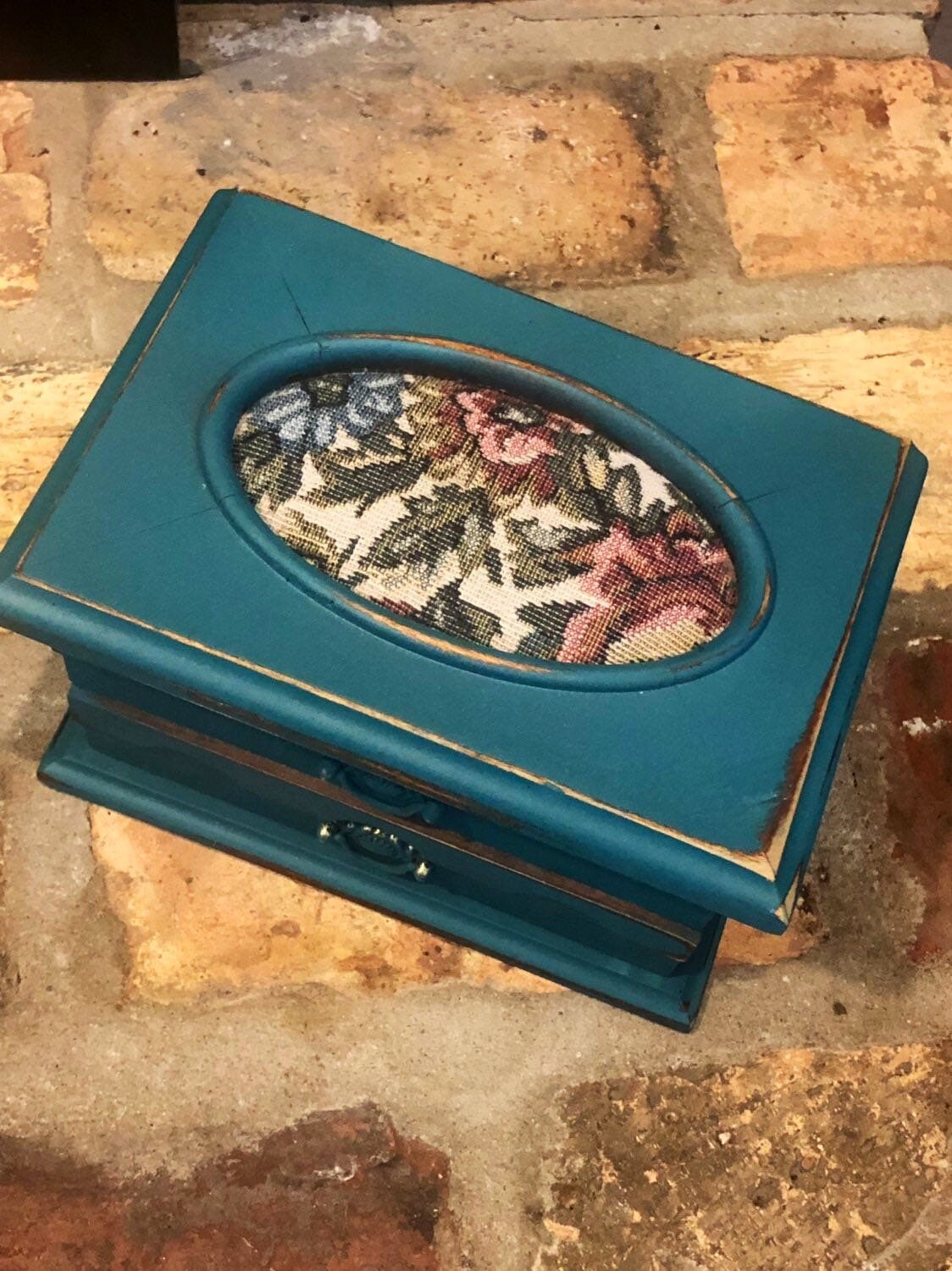 Teal Jewelry Box Etsy